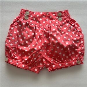 Matilda Jane Shorts Retro Dream Dot Pink Hello Lovely Button Puff Size 4